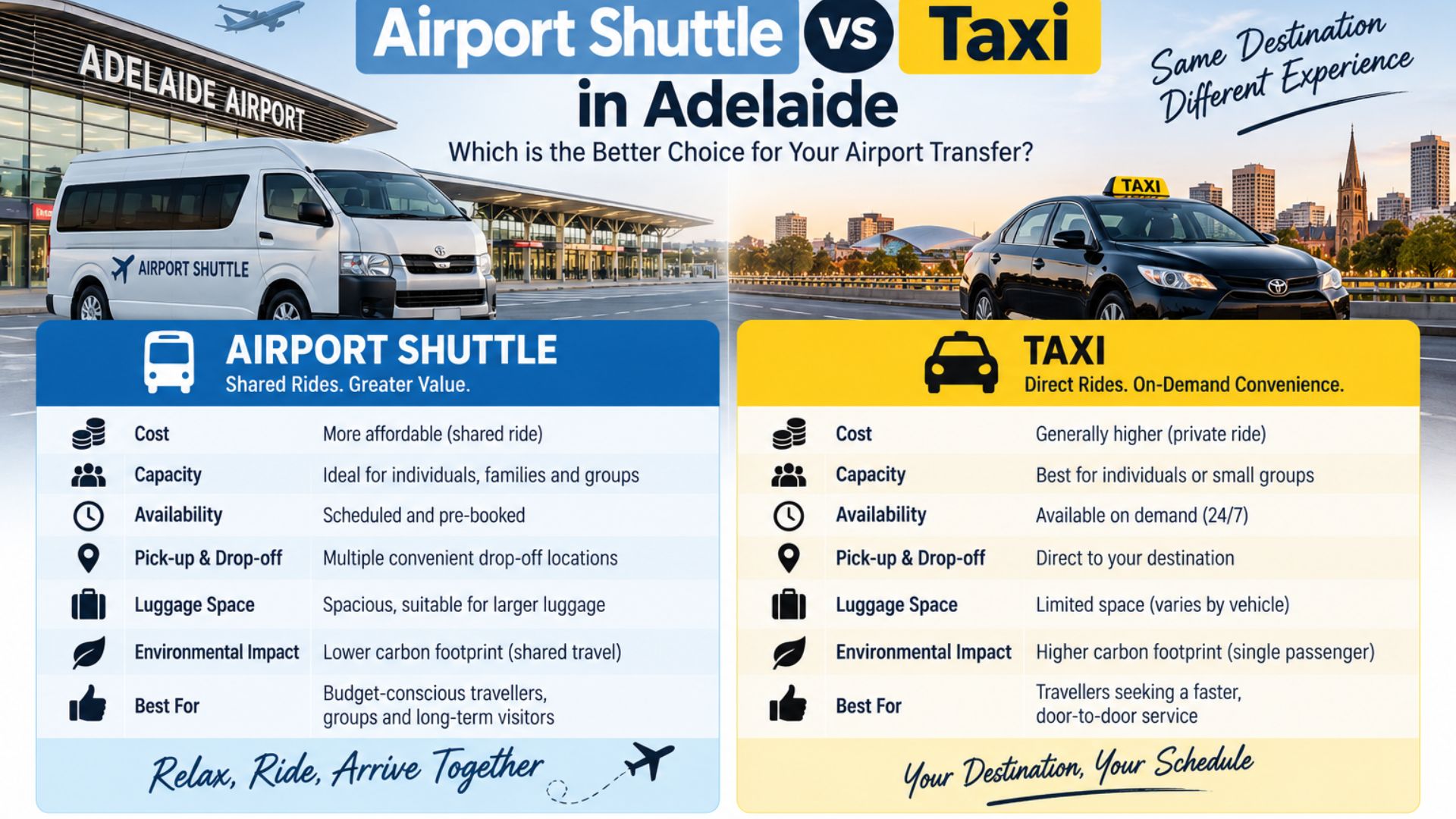 Airport Shuttle vs Taxi